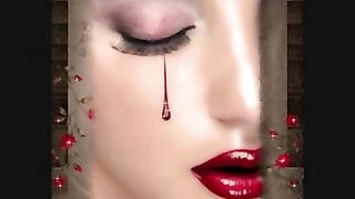 Rossa gioca con un dildo in cam