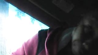 Puttana nera al lavoro in auto