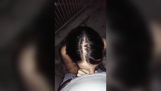 Pompino NOTTURNO sul BALCONE