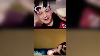 Andrea Diprè sbava guardando la troia in cam