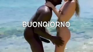 Impalata in riva al mare