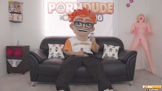 Dixie Lynn sborrata  su tette e figa durante un casting