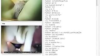 Teen italiana si masturba su Chatroulette