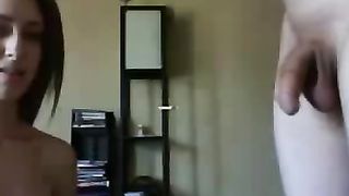 Titjob amatoriale in webcam