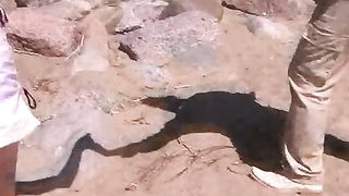 Sesso sulla spiaggia con bionda spontanea