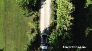 Bionda inculata sulla grande e bellissima terrazza