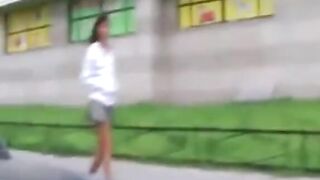 Teen russa scopata in strada