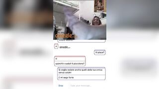 Troiette italiane mostrano piedi su Omegle