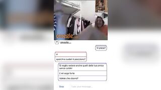 Troiette italiane mostrano piedi su Omegle