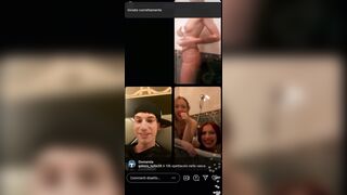 Io e amici in CHAT con DELLE TROIE LESBICHE !