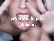 Maschio italiano sborra la bocca della puttana