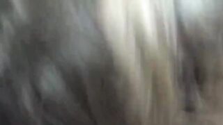 Bella biondina scopa un nero