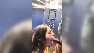 La mia ragazza me lo succhia in ascensore