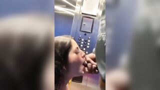 La mia ragazza me lo succhia in ascensore