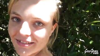 Sindy  bionda troietta 20enne inculata al parco