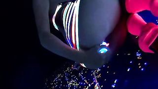 Samantha Saint in costume di Halloween