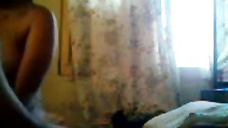 Coppia amatoriale scopa in webcam