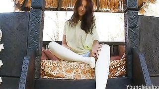 Masturbazione vaginale outdoor