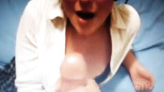 Bella bruna sborrata in faccia