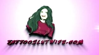 Sega e pompino da bella puttanella tatuata