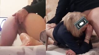 Moglie troia succhia cazzo a pecorina