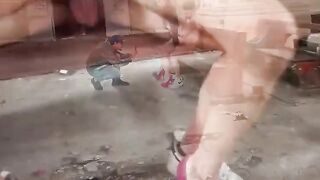 Prostituta troia si fa scopare da due cliente in una chiesa abbandonata