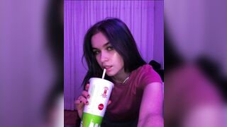 Cum in her cola cup