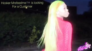 Bella puttanella nera batte in strada