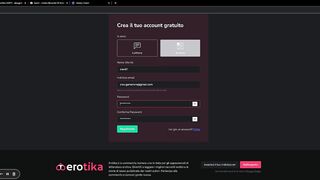 Erotika - Registrazione e completamento profilo - Tutorial 1