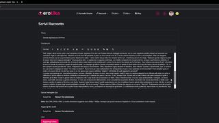 Erotika - Pubblicazione di un racconto sul sito - Tutorial 3