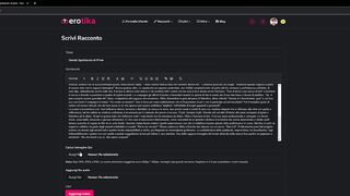 Erotika - Pubblicazione di un racconto sul sito - Tutorial 3