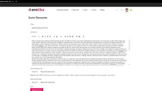 Erotika - Pubblicazione di un racconto sul sito - Tutorial 3