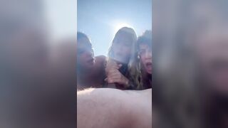 Anteprima del video: 3 puttane condividono sborra e cazzo