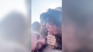 3 puttane condividono sborra e cazzo