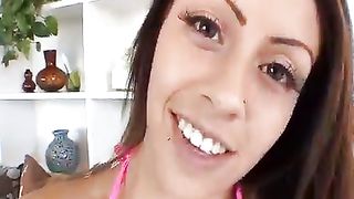 Pompino in POV da teen americana