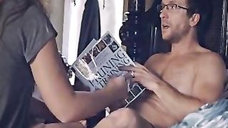 Teen bionda scopa con suo padre