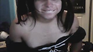 Giovane trans carina si masturba in webcam