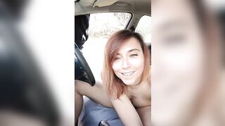 Sex car col guardone per milf esibizionista italiana