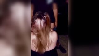 Pompino con cubista davanti alla mia auto