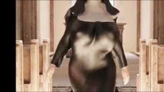 Anteprima del video: Tettona in costume da suora sexy