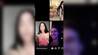 Ragazzo italiano fa un live con Bibi Santi e Debora