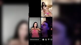 Ragazzo italiano fa un live con Bibi Santi e Debora