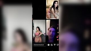 Ragazzo italiano fa un live con Bibi Santi e Debora