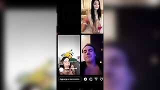 Ragazzo italiano fa un live con Bibi Santi e Debora