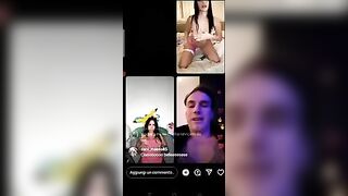 Ragazzo italiano fa un live con Bibi Santi e Debora