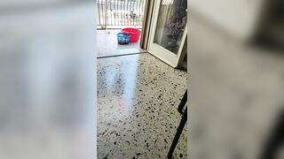 Maialona 64Anni mostra culo sul terrazzo  puttana