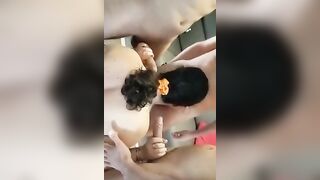 Moglie di Alessandria succhia tre cazzi