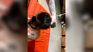 Fidanzata italiana pompinara succhia e riceve schizzi di sperma