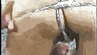 Milfona francese e due piselloni