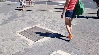 La mia zoccola passeggia a Cap d'Agde